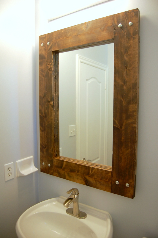 Diy Farmhouse Mirror Frame, How To Decorate Bathroom Mirror Frame