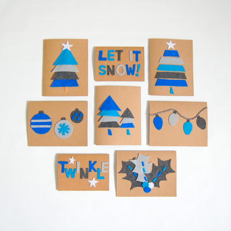 Colorful, DIY Felt Christmas Cards northstory + co.