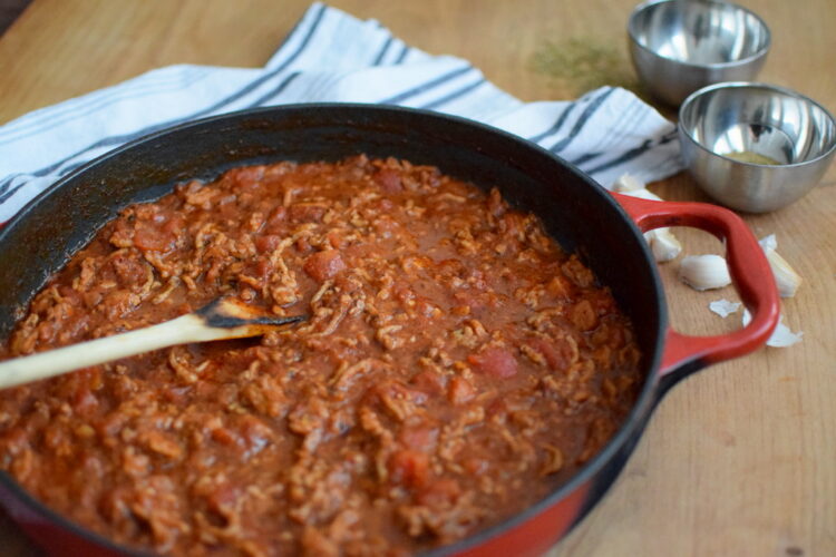 Easy, Homemade Meat Sauce with Pork northstory + co.
